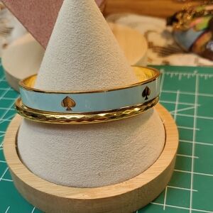 Kate Spade & Graziano Bangle Set Goldtone Signed